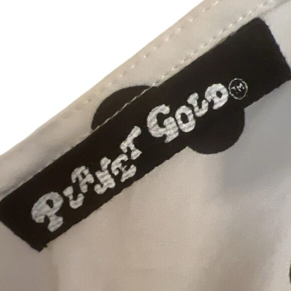 Planet Gold Polka Dot Dress L Juniors Fall Layering Coquette Style - Picture 3 of 9